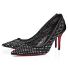 Outlet Christian Louboutin Apostropha Mesh Strass Black