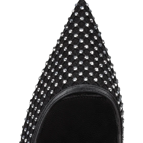 Outlet Christian Louboutin Apostropha Mesh Strass Black