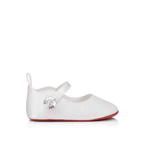 Online Christian Louboutin Baby Love Chick Strass Bianco