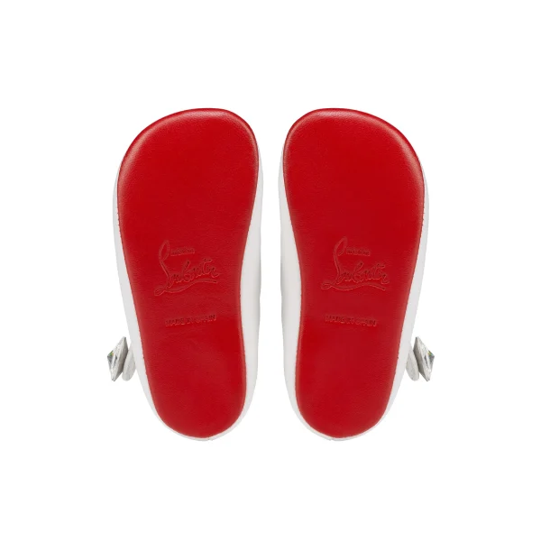 Online Christian Louboutin Baby Love Chick Strass Bianco