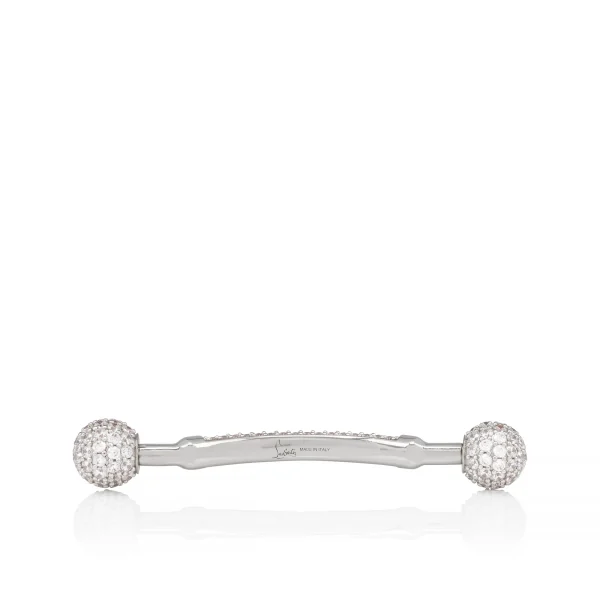 Shop Christian Louboutin Chambelink Strass Silver