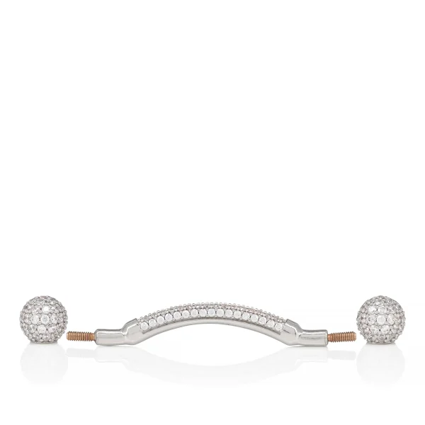 Shop Christian Louboutin Chambelink Strass Silver
