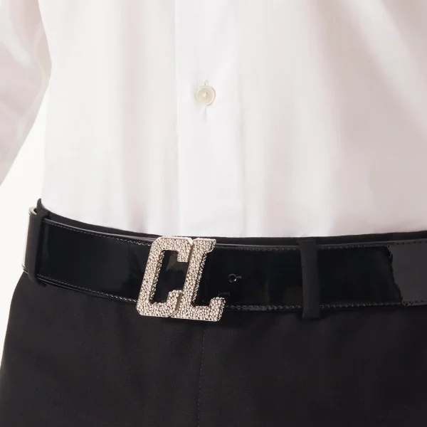 Discount Christian Louboutin Happy Rui CL Logo belt buckle