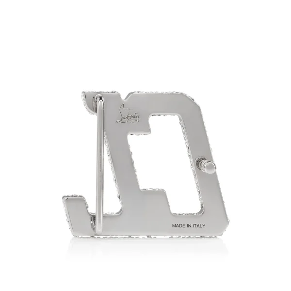 Discount Christian Louboutin Happy Rui CL Logo belt buckle