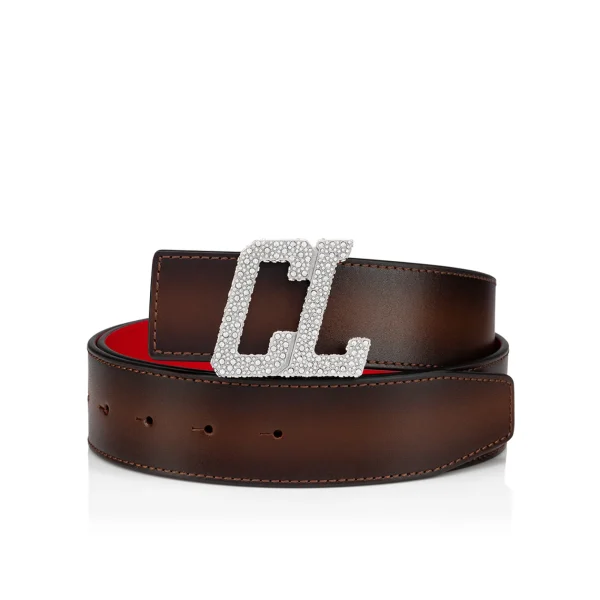 Discount Christian Louboutin Happy Rui CL Logo belt buckle