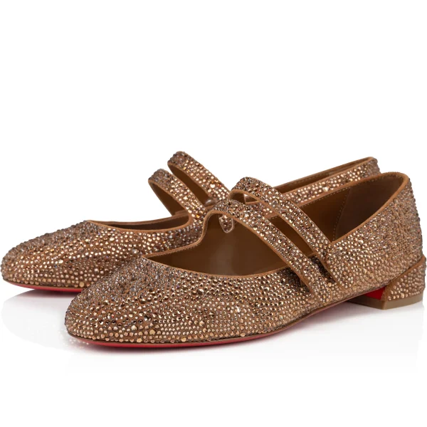Fashion Christian Louboutin Sweet Jane Strass NUDE5