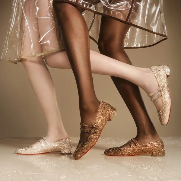 Fashion Christian Louboutin Sweet Jane Strass NUDE5